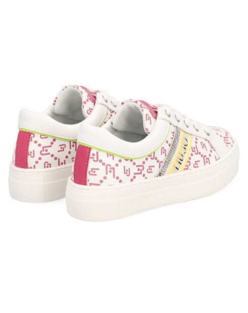 Sneakers Luciany blanc/rose/jaune